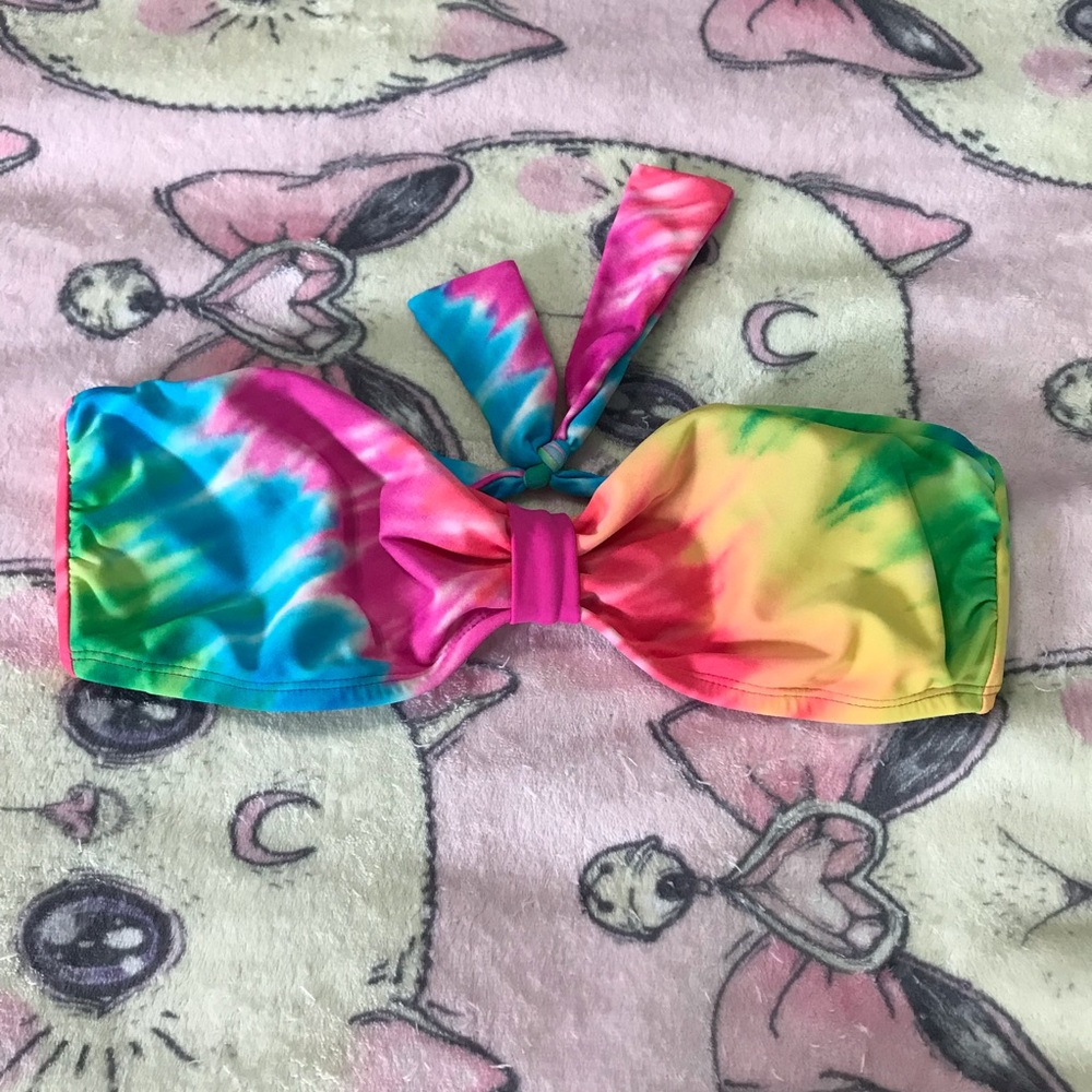 Tie Dye Rainbow Bikini Top